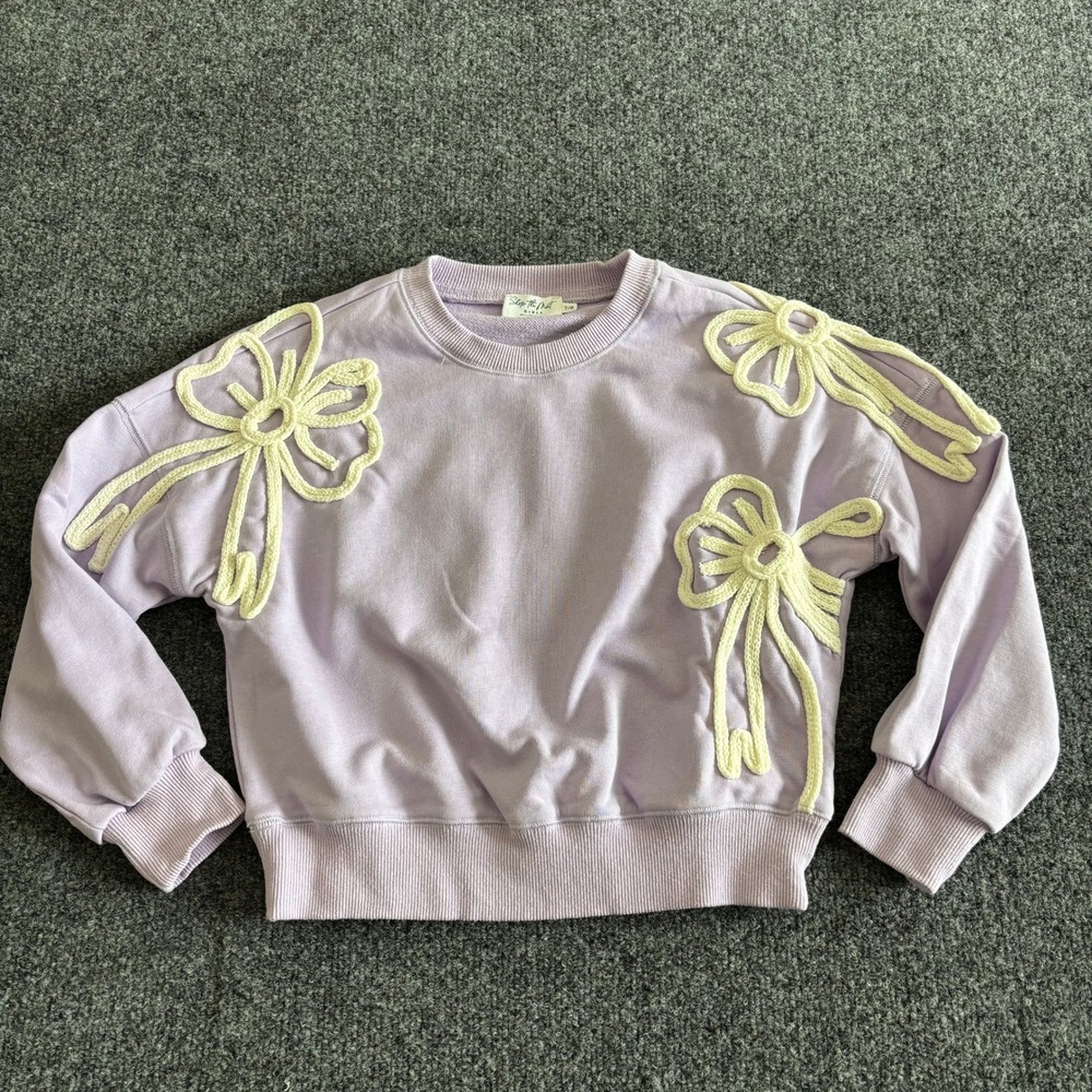 Shop The Mint Girls Lavender Bow Sweatshirt Size 7/8 IKT3877-02-MJG Purple